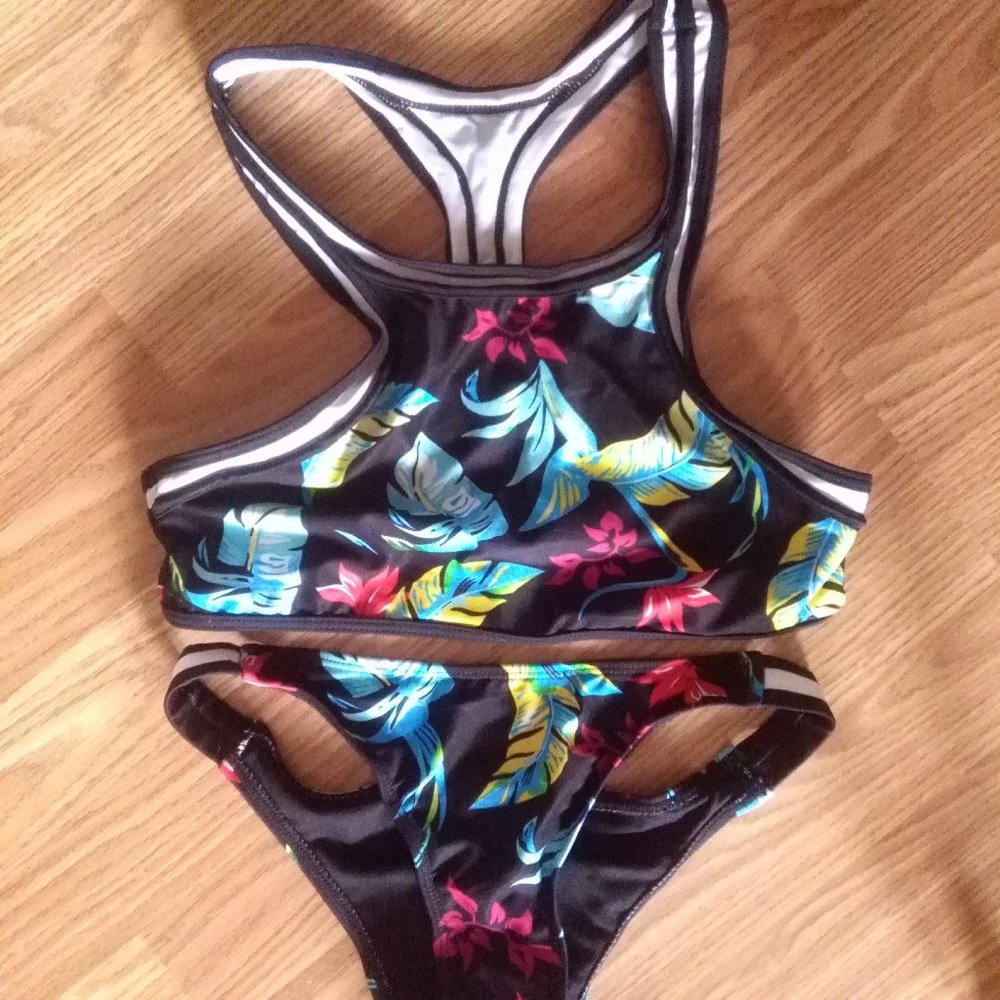 Tropical Floral Bikini Swimsuit